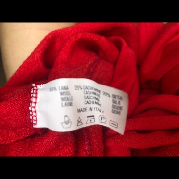 Saint-Phil Red Wool/silk Polo Sweater, Men’s,s.L, - Picture 6 of 6